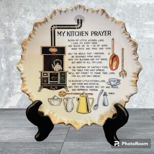 Vintage Bradley Wall Collectible Plate With Message Golden Trim